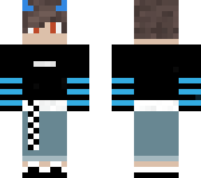 blue and black boy