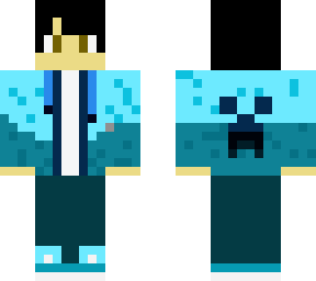 blue creeper gamer boy