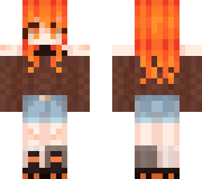 elf girl / orange hair / sweater