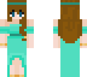 fancy goddess teal (brown hair)