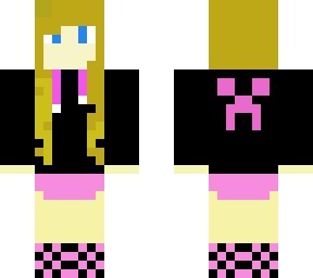 gamer creeper girl pink