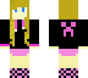 gamer creeper girl pink