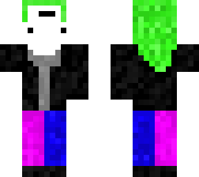 green haired white man with no purpose