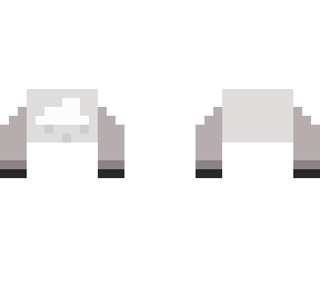 grey shoulder less crop top with rain cloud on it :d