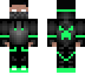 herobrine with green hoodie