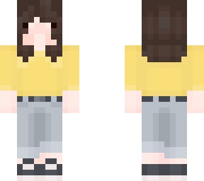 jasuminkun! human: yellow blouse and mom jeans