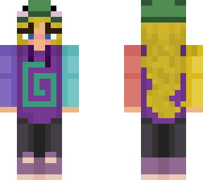 karl jacobs hoodie, blonde hair, frog hat