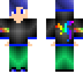 miner - black hoodie rainbow dragon