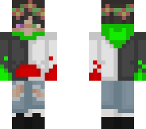 my character in a ranboo themed hoodie