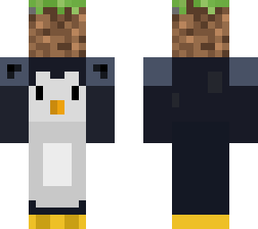 penguin holding dirt