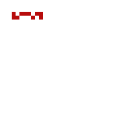 pixelated glasses (red)