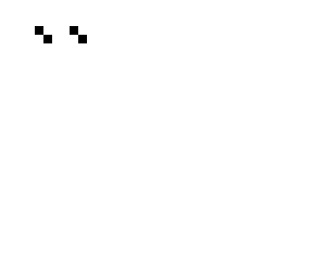 pixelated glasses (white)