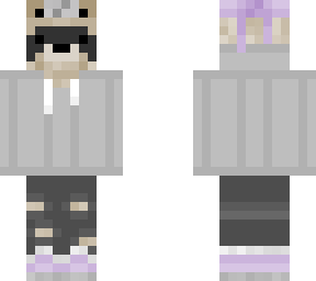 raccoonme hudie lite gray and lite purple
