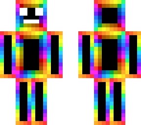 rainbow bllack man with white face