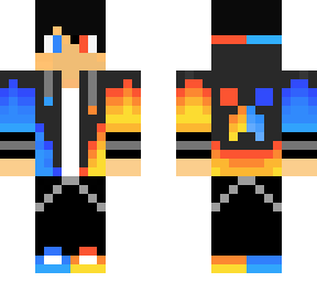 red and blue fire