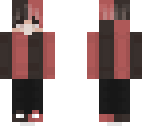 red x black hoodie cute anime boy