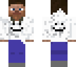 steve with a white hoodie and white t shirt underneath