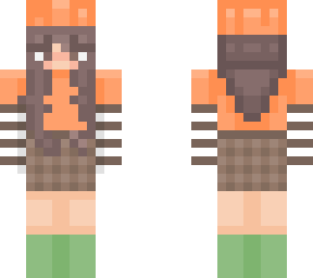 +_) aesthetic cute pumpkin girl (_+