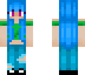 blue haired girl
