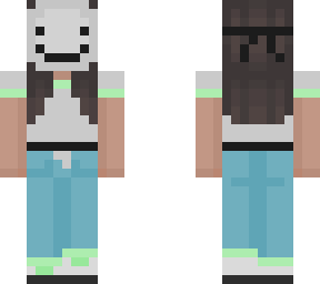 brunetter short hair girl in dream mask.
