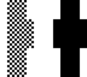 checkered and black guy