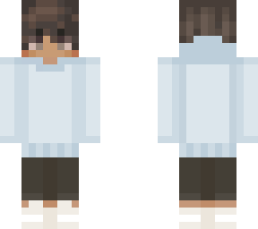 cute anime boy with light blue hoodie and rolled up jeans