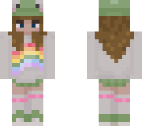 frog hat rainbow sweater