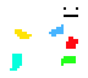 man coverd in paint for some reason