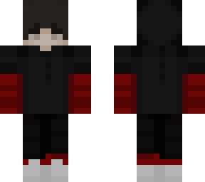 my skin with a black hoodie