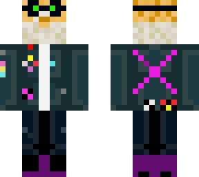 pufferfish with green goggles