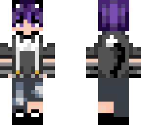 purple haired cat boy