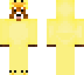 red panda in duck onesie