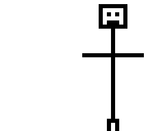 white stick man