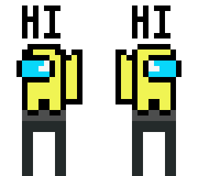 yellow hi among us character