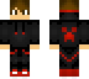 black/red hoodie boy