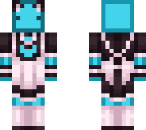 blue boi in maid dress
