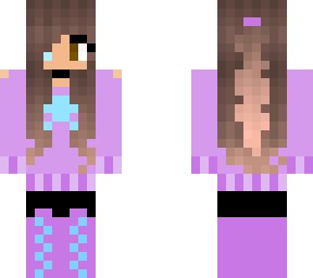 brown haired girl with a purple sweatshirt
