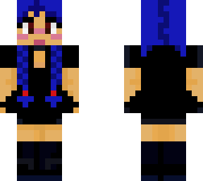 check descrition pls blue hair goth girl