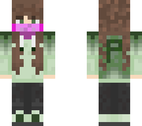 girl with pink mask and letter p.