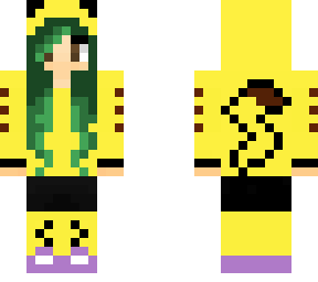 green and purple pika girl