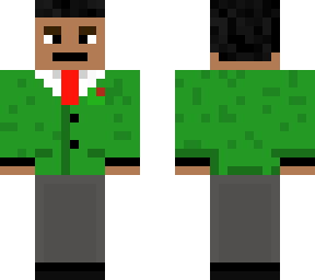 green tuxedo suit man