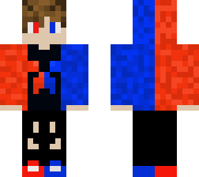 red and blue skin