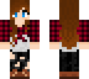 red plaid girl