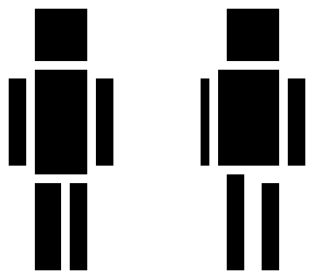 black and white