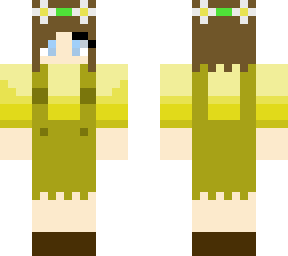 blue eyes yellow outfit