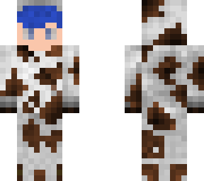 blue hair boy cow onesie