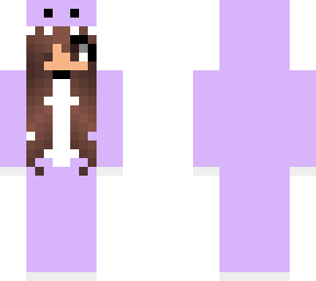 brown hair / light purple dino onzie