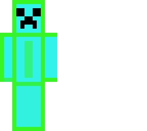 green and cyan creeper