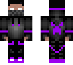 herobrine in purple hoodie