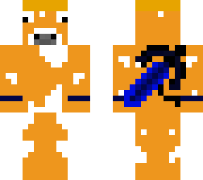 insane blue sword orange cow